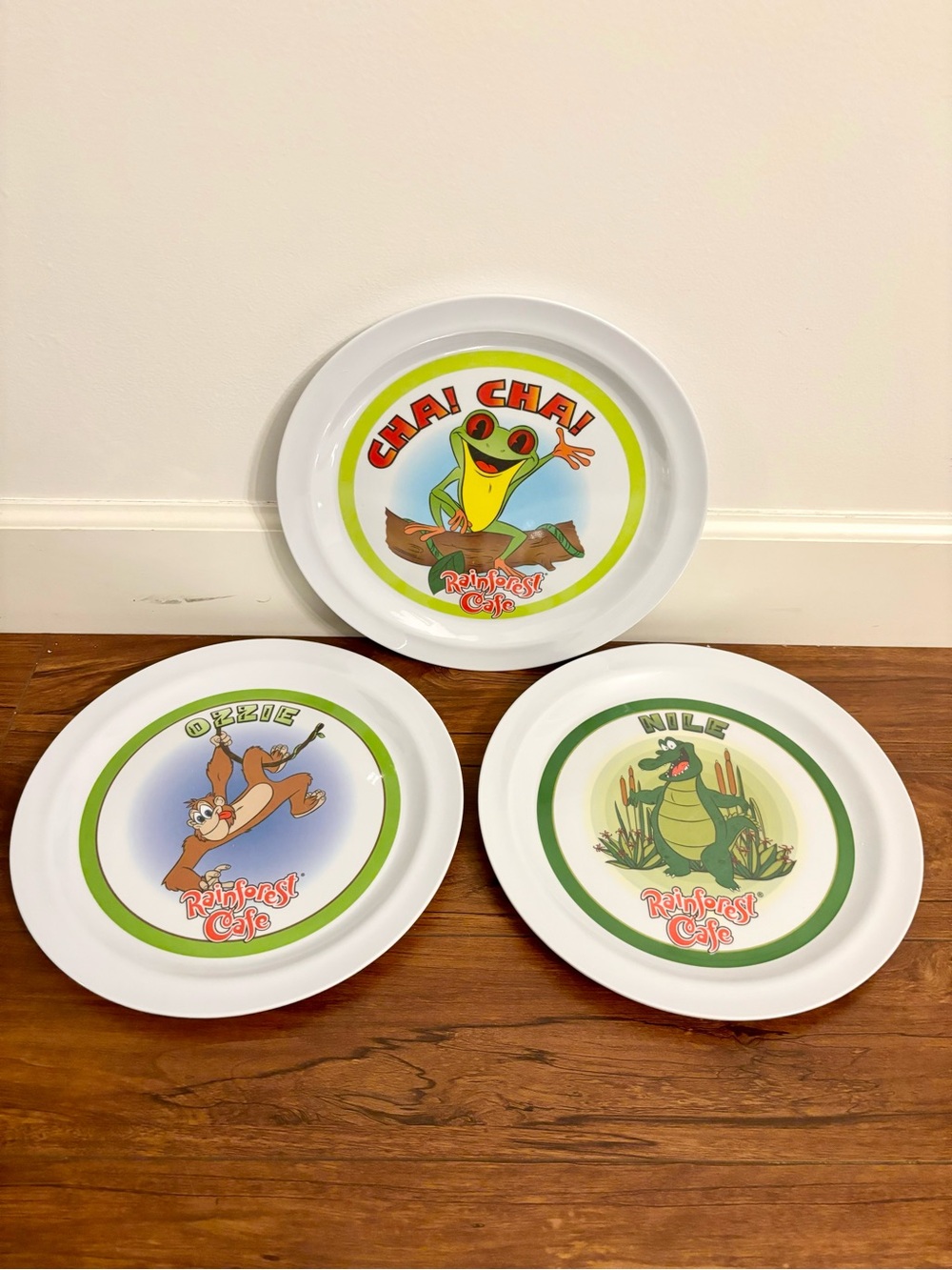 Vintage Rainforest Cafe Plates 2002 - Chai, Ozzie & Nile